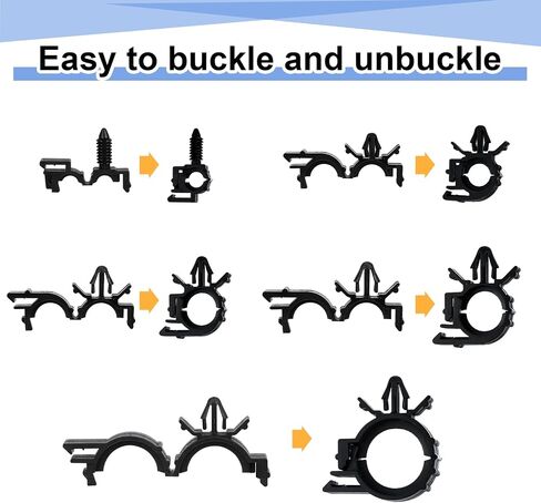 200pcs Car Wire Loom Routing Clips Push Mount Cable Tie Assortment 15 Sizes Car Harness Routing Clips Universal Wiring Harness Clip Replacement Parts for Automotive in Saudi Arabia