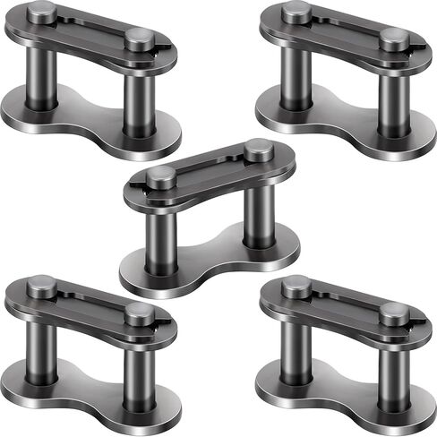 5pcs #41 رابط سلسلة الأسطوانة الرئيسية ، روابط موصل الصلب المنغنيز ، موصلات سلسلة الخدمة الثقيلة للآلات الصناعية للدراجة النارية للدراجات النارية- أسود in Kuwait