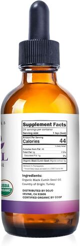 Kate Naturals Black Seed Oil Liquid. Antioxidant Supplement for Immune Support and Digestion (4oz, Organic, Virgin, Cold Pressed, Non-GMO) Pure Blackseed Cumin Oil for Hair and Skin in Saudi Arabia