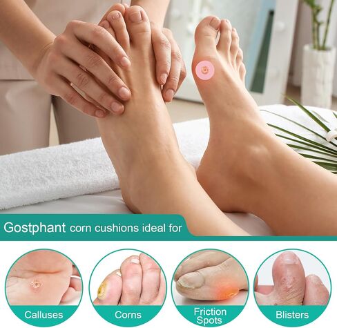 Callus Cushions Corn Pads, U-Shaped Felt Callus Pads for Toes, Feet, Bottom of Foot, Heel | Protect Calluses from Rubbing on Shoes - 1/8" Thick, White, 30 Pieces Total in Saudi Arabia
