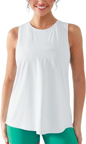 Women's Mesh Racerback Tops Athletic Workout Tank Tops Crew Neck Sleeveless Yoga Running Gym Shirts in Kuwait