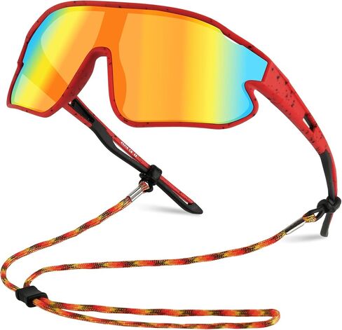 YUNBLL&KO Kids Sunglasses Youth Baseball Sun Glasses TR90 Lightweight Frame UV400 Sports Cycling Sunglasses for Girls Boys in Kuwait