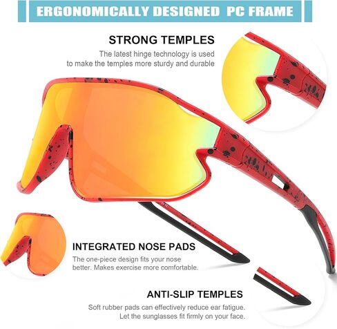 YUNBLL&KO Kids Sunglasses Youth Baseball Sun Glasses TR90 Lightweight Frame UV400 Sports Cycling Sunglasses for Girls Boys in Kuwait