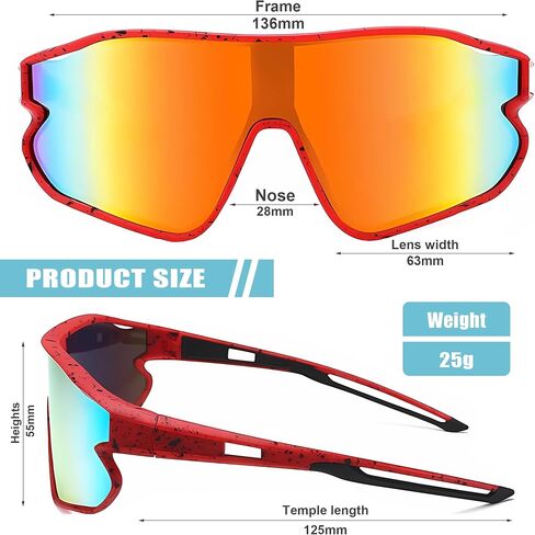 YUNBLL&KO Kids Sunglasses Youth Baseball Sun Glasses TR90 Lightweight Frame UV400 Sports Cycling Sunglasses for Girls Boys in Kuwait