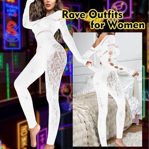 Sexy Club Outfits for Women Rhinestone Jumpsuit Off Shoulder Jumpsuits Long Sleeve Bodycon Romper Clubwear Rave Party in Saudi Arabia