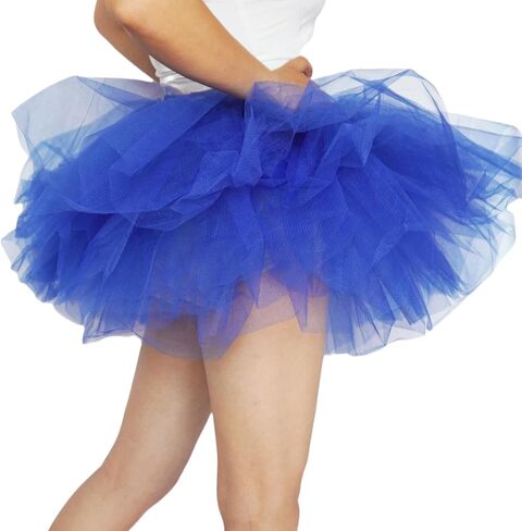 Women Red White Blue Tutu USA Star Skirt American Flag Tulle Skirt Adult Teens 5 Layers Halloween Costume Running Tutu in Saudi Arabia