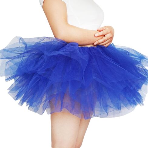 Women Red White Blue Tutu USA Star Skirt American Flag Tulle Skirt Adult Teens 5 Layers Halloween Costume Running Tutu in Saudi Arabia