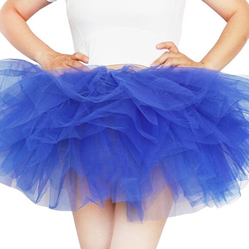 Women Red White Blue Tutu USA Star Skirt American Flag Tulle Skirt Adult Teens 5 Layers Halloween Costume Running Tutu in Saudi Arabia