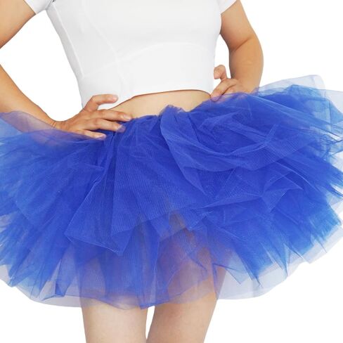 Women Red White Blue Tutu USA Star Skirt American Flag Tulle Skirt Adult Teens 5 Layers Halloween Costume Running Tutu in Saudi Arabia
