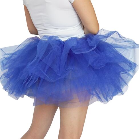 Women Red White Blue Tutu USA Star Skirt American Flag Tulle Skirt Adult Teens 5 Layers Halloween Costume Running Tutu in Saudi Arabia