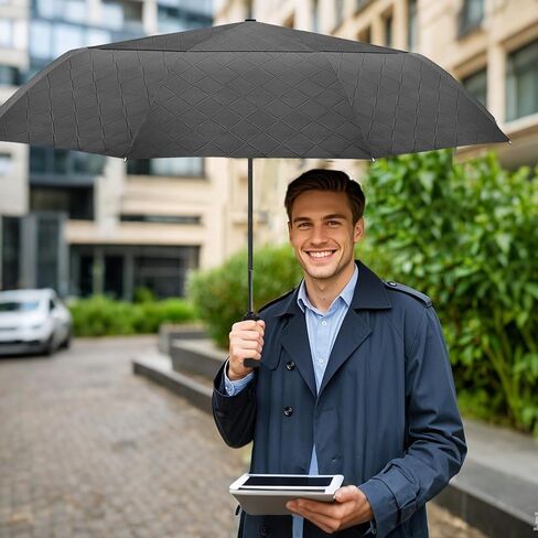 مظلة غولف كبيرة من ساتول، مقاومة للرياح 10 أضلاع أوتوماتيكية مفتوحة/مغلقة، مظلة مزدوجة كبيرة الحجم مزودة بفتحات تهوية، مظلة قابلة للطي محمولة للسفر، عامل حماية من الأشعة فوق البنفسجية 50+، مقاومة للرياح والشمس والمطر، مظلات خفيفة الوزن مدمجة للخارج، أسود in Kuwait