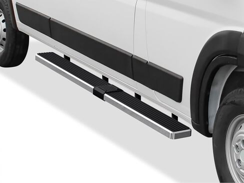 APS (Black Powder Coated 5 inches Running Boards Nerf Bars Side Steps Compatible with Ram ProMaster 2014-2025 Full Size Van 136 inches 159 inches Wheelbase 3-Door in Kuwait