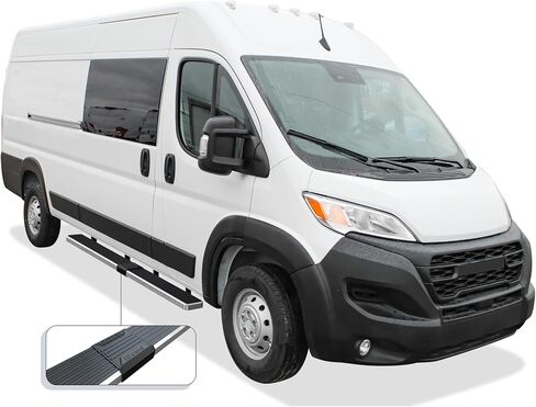 APS (Black Powder Coated 5 inches Running Boards Nerf Bars Side Steps Compatible with Ram ProMaster 2014-2025 Full Size Van 136 inches 159 inches Wheelbase 3-Door in Kuwait