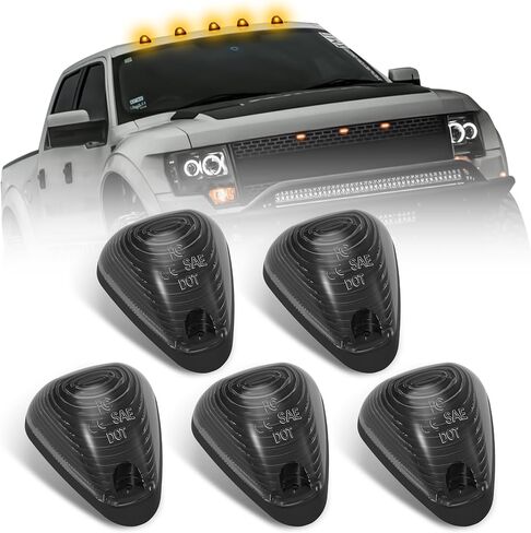 Amber LED Smoked Cab Clearance Lights,Rooftop Marker Running Light Compatible With Ford F150 F250 F350 F450 F550 1999-2016 Super Duty Pickup Trucks in Saudi Arabia