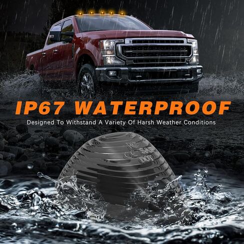 Amber LED Smoked Cab Clearance Lights,Rooftop Marker Running Light Compatible With Ford F150 F250 F350 F450 F550 1999-2016 Super Duty Pickup Trucks in Saudi Arabia