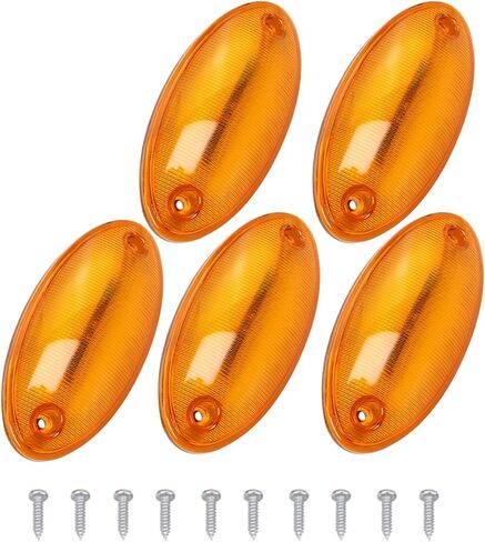 5Pcs Cab Marker Lights LED Top Roof Lamps Light (with Bulb and Screws) Fit for 2008-2018 International Prostar, Durastar, Workstar Replace # 3524553C94 in Saudi Arabia