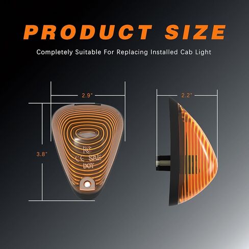 مصابيح التخليص الكابينة المدخنة Amber LED ، علامة على السطح تشغيل ضوء متوافق مع فورد F150 F250 F350 F450 F550 1999-2016 Super Duty Pickup Trucks in Kuwait