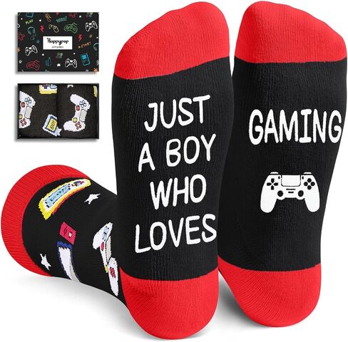 HAPPYPOP Gaming Gifts Teen Boys Men - Baseball Hockey Football Basketball Gifts, Gaming Socks for Adult Kids in Saudi Arabia