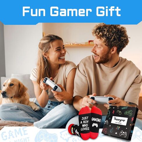 HAPPYPOP Gaming Gifts Teen Boys Men - Baseball Hockey Football Basketball Gifts, Gaming Socks for Adult Kids in Saudi Arabia