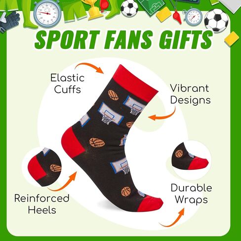 HAPPYPOP Gaming Gifts Teen Boys Men - Baseball Hockey Football Basketball Gifts, Gaming Socks for Adult Kids in Saudi Arabia