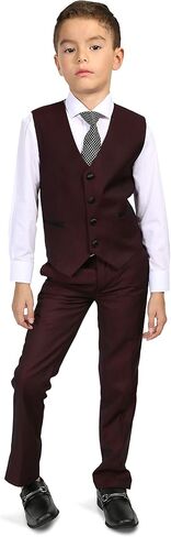 رينو 5 قطع الأولاد بدلة ساتان شال شال و Button Batton الأولاد سترة سهرة مع سراويل لباس ، سترة ، قميص وربطة عنق القوس in Kuwait