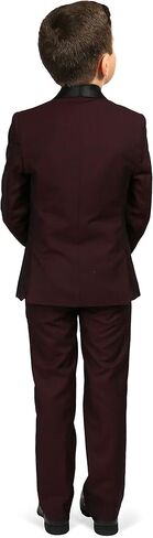 رينو 5 قطع الأولاد بدلة ساتان شال شال و Button Batton الأولاد سترة سهرة مع سراويل لباس ، سترة ، قميص وربطة عنق القوس in Kuwait