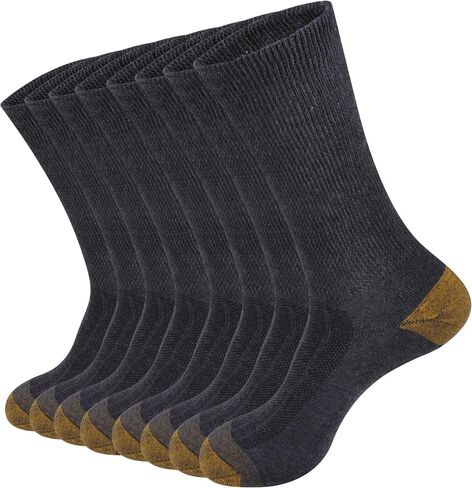 ECOEY Copper Ion Diabetic Socks for Men, Cotton Circulator Socks Non-Bonding Loose Wide Top, Crew Length 9-11 10-13 in Saudi Arabia