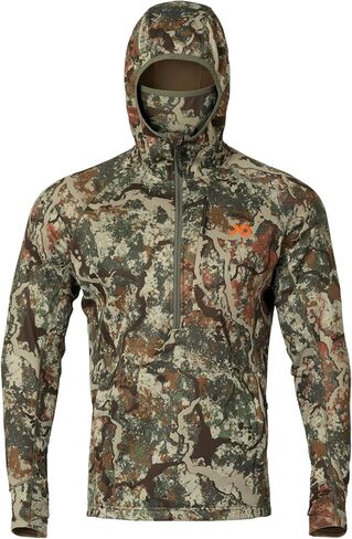 First Lite Men’s Origin Hoody - Lightweight Knit Fleece Insulated Camo Hunting Pullover, Thermal Mid Layer With Face Mask in Saudi Arabia