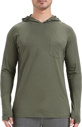 Netdraw Men's Men's Bamboo Viscose Performance Hoodie مع جيب UPF أكثر من 50 عامًا in Saudi Arabia