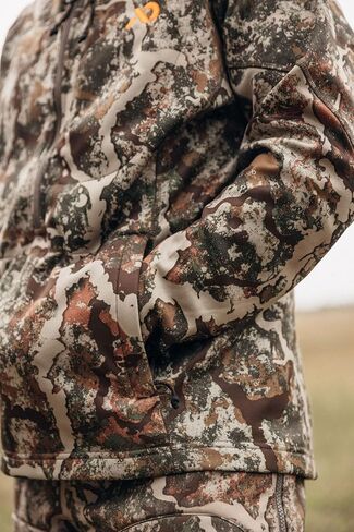 First Lite Men’s Origin Hoody - Lightweight Knit Fleece Insulated Camo Hunting Pullover, Thermal Mid Layer With Face Mask in Saudi Arabia