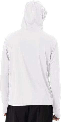 Mens Sun Jacket UPF 50+ Hoodie Full Zip Uv Protection SPF Cooling Lightweight Thin Summer Athletic Track Jacket Thumb Holes in Kuwait