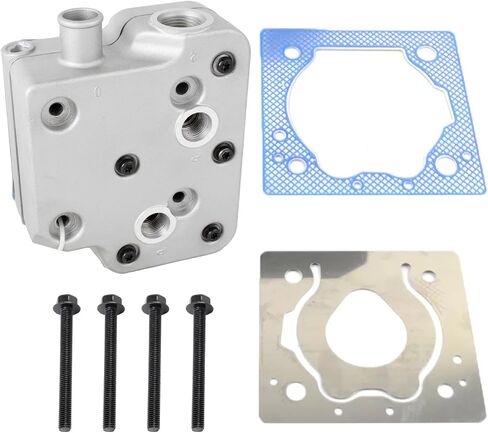 9111539202 Air Brake Compressor Cylinder Head with Gasket and Bolts Compatible with Cummins ISX 6CT ISCE QSC ISLE Replace 4936226 3969124 3936810 3944525 3966333 in Saudi Arabia