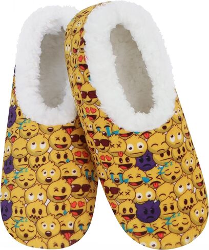 Snoozies Kids Slippers with Sherpa Fleece بطانة وحيدة غير متكافئة ، وحيدات منزل للأطفال ، والبنات ، والأولاد بحجم 13-5 in Saudi Arabia
