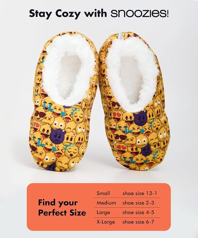 Snoozies Kids Slippers with Sherpa Fleece بطانة وحيدة غير متكافئة ، وحيدات منزل للأطفال ، والبنات ، والأولاد بحجم 13-5 in Saudi Arabia