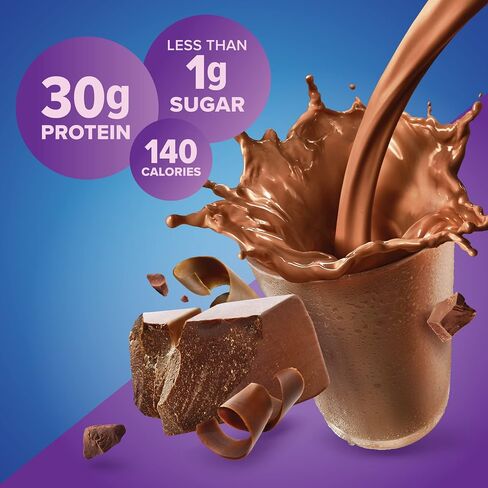 Pure Protein Chocolate Protein Shake, 30g Complete Protein, Ready to Drink and Keto-Friendly, Vitamins A, C, D, and E plus Zinc to Support Immune Health, 11oz Bottles, 12 Pack in Saudi Arabia