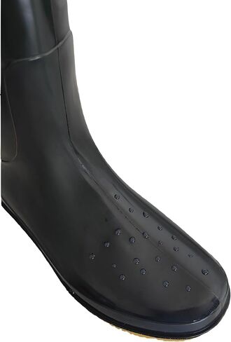 Men's Black Waterproof PVC Slip - On Rain Boots - High & Mid Calf Styles, Ideal for Outdoor, Garden, Farm, Mud & Fishing, Comfortable, Durable, Easy to Clean in Saudi Arabia