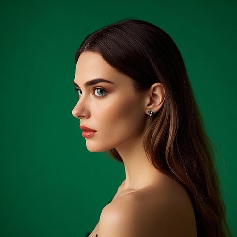 Reffeer Solid 925 Sterling Silver CZ Clover Flower Hoop Earrings Huggie for Women Teen Girls Black Clover Hoop Earrings Shamrock in Saudi Arabia