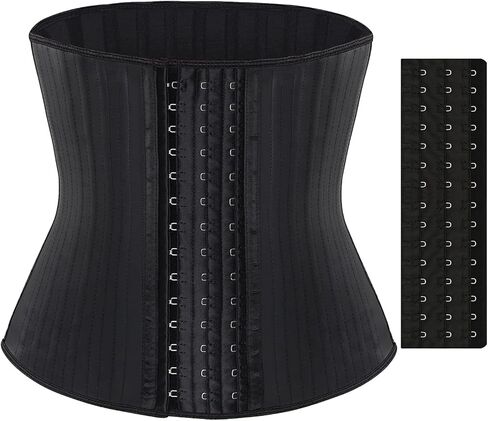 SHYMMUO Women Waist Trainer Corset Top with Adjustable Straps Steel Boned Latex Body Shaper for Tummy Control in Saudi Arabia