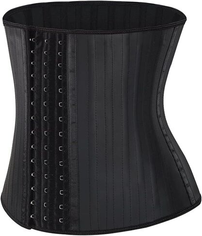SHYMMUO Women Waist Trainer Corset Top with Adjustable Straps Steel Boned Latex Body Shaper for Tummy Control in Saudi Arabia