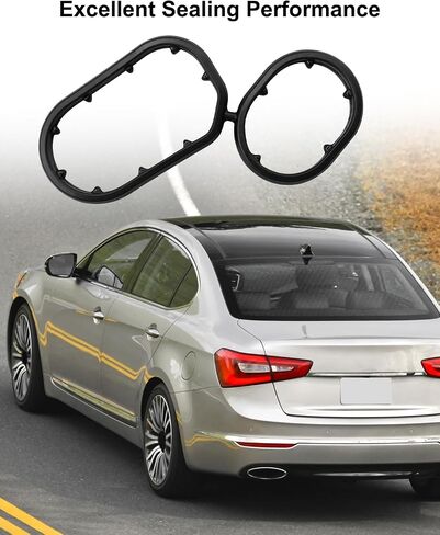 حشية مرشح زيت المحرك استبدال 26345-3LAA0 ، مجموعة مرشح الزيت مناسبة ل Kia Sorento 3.3L Hyundai Genesis Palisade 3.8L 2018-2020 ، 2pack in Kuwait