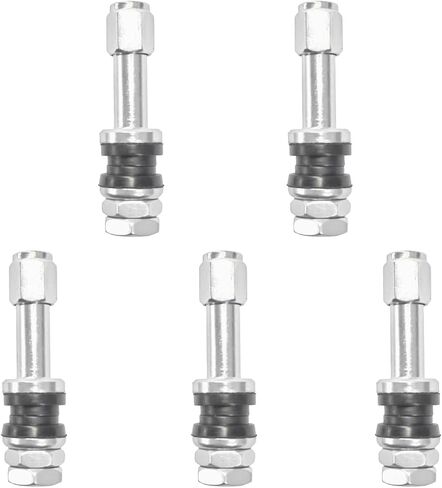 5PCS TR43E/VS43 Tubeless Metal Clamp-in Tire Valve Stems, Aluminum Alloy Valve Stems Mount for 0.453" Rim Hole on Standard Vehicle Tires (Black) in Saudi Arabia