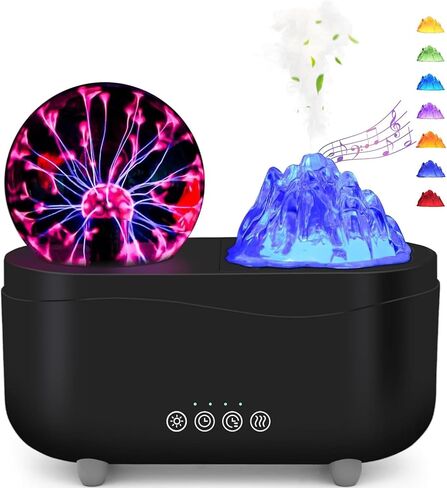 Plasma Ball Oil Diffuser 300ML 7-Color Light Lamp Aromatherapy Lightning Humidifier Aromatherapy Essential Oil Diffuser Home Office, Timer, Auto Shut-Off,Child in Saudi Arabia
