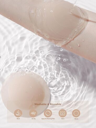Ultra-Thin Nipple Covers for Women No Show Nipple Cover Reusable Sticky Adhesive Silicone Nipple Pasties in Saudi Arabia