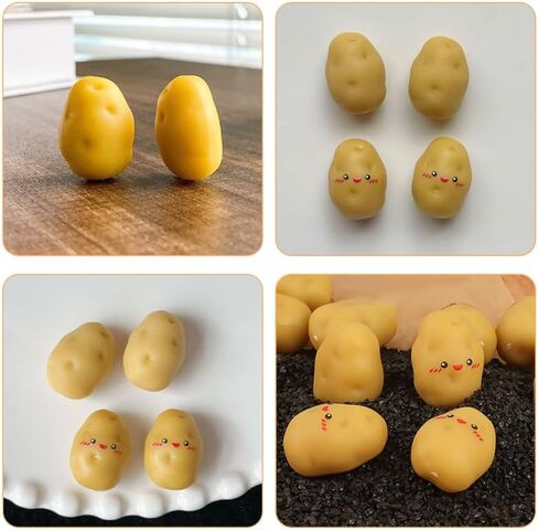 30pcs ألعاب البطاطا الملهمة ، والبطاطا الراتنجات الصغيرة ، التذاكر العاطفية الإيجابية لخريجي 2025 ، الخضار الاصطناعية للحرف in Kuwait