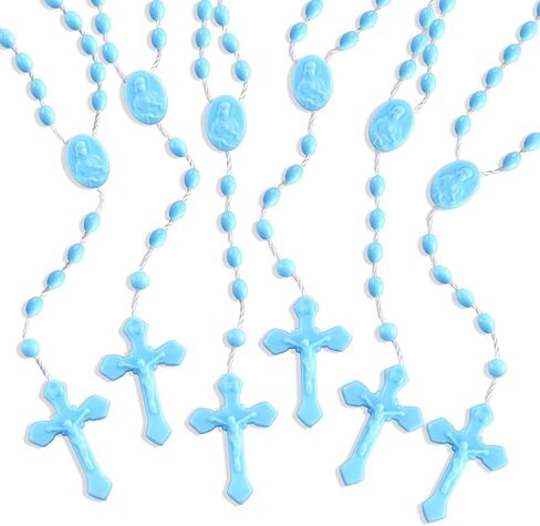 100 Pcs Plastic Rosary Bulk, 17 Inch Plastic Rosary, Church Prayer Plastic Rosary Beads Catholic Necklace Easter Gifts in Saudi Arabia