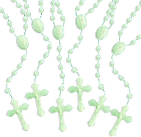 100 Pcs Plastic Rosary Bulk, 17 Inch Plastic Rosary, Church Prayer Plastic Rosary Beads Catholic Necklace Easter Gifts in Saudi Arabia