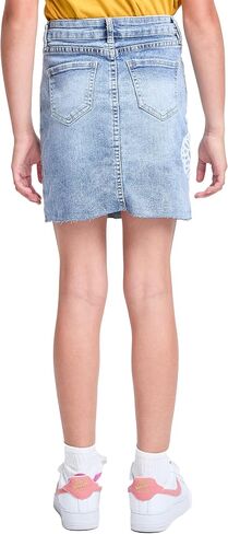 YMI Jeans Girls Butterfly Print Raw Hem Mini Denim Skirt in Saudi Arabia