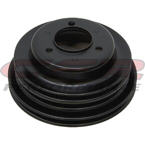 1969-85 متوافق/بديل لـ Chevy Big Block 3 Groove Black Steel Crank Pulle