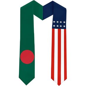 Bangladesh Flag International Students Graduation Sash Stole Scarves 180 X 13 CM/70 X 5 INCHES Double Sided Graduation Decoration Item