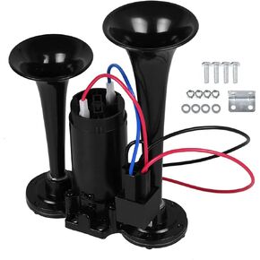 Air Horns Kit with Compressor 12V Car Horns Loud Truck Horn Dual Trumpet for Truck Boat Train Speaker Cars Van Ship in Saudi Arabia
